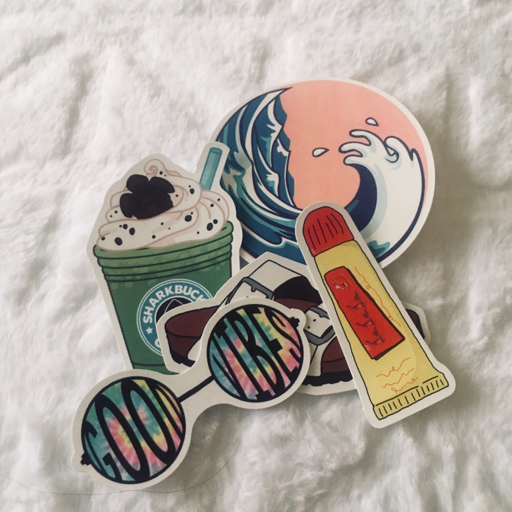 5 pcs waterproof sticker